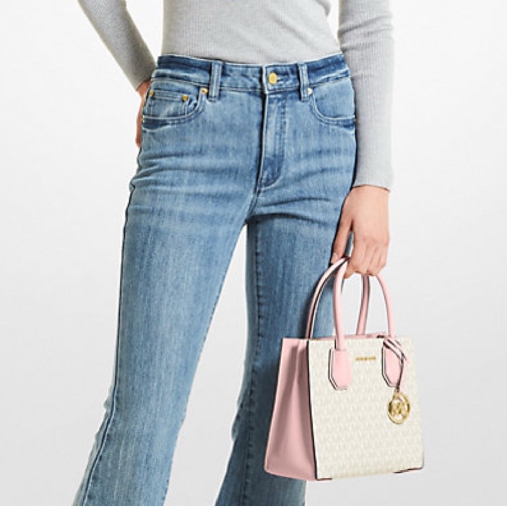 Michael Kors Mercer Medium Logo and Leather Accordion Crossbody - NWT
